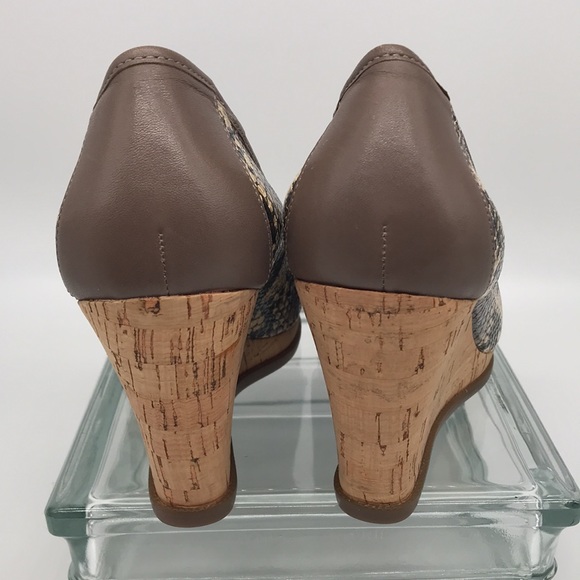 Sperry Wedge Heel Peep-toe NWT Snakeskin Women’s 8 - Picture 3 of 9